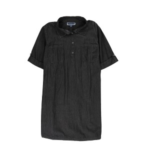 Karen Scott Womens Woven Shirt Dress, Black, 3X - 1 of 2
