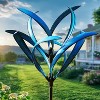 Cyan Oasis 82-Inch Blue Magnolia Wind Spinner - 2 of 4
