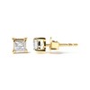 Haus of Brilliance 10K Yellow Gold 5/8 Cttw Princess Cut Diamond 4-Prong Solitaire Stud Earrings - 3 of 4