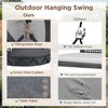 Sapphtopaz Patio Porch Swing Chair Outdoor Hanging Swing Seat Leisure Patio Swing Hanging Seat with Cushions for Patio, Indoor, Garden, Balcony - 2 of 4