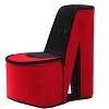 HomeRoots 9" Red And Black Velvet High Heel Jewelry Box - 4 of 4