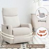 CENGHU Heat Massage Manual Recliner Chair with Rocker and Swivel, Fabric Recliner Chair for Adult, 360� Swivel Rocking Chair for Bedroom, Living Room - 2 of 4