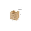 mDesign Hyacinth Woven Cube Bin Basket Organizer, Handles, 6 Pack, Natural/Tan - 4 of 4