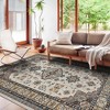 Modern Washable Area Rug for Living Room, Soft Floor Rug with Non Slip Backing, Low Pile Stain Resistant Indoor Carpet for Home Office - 2 of 4
