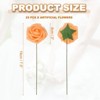 Unique Bargains Durable Bright Colors DIY Creativity Wide Application Artificial Flowers 25 Pc - 2 of 4