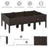 Resenkos Patio Planting Bed, Raised Garden Bed,6 Piece Raised Garden Bed with Legs, Self-Watering Planter Box Raised Bed, Brown - 2 of 4