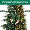NAYSAYE 7.5FT Pre-Lit Artificial Christmas Tree with 950 Branch Tips Red Ornaments and Tree Skirt for Living Room, Green, 35"*35"*90" - 4 of 4