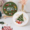 20cm/7.9in Christmas Theme Embroidery Starter Kit with Instructions, Cross Stitch Set for Women Hobbies Adults Craft Lovers and Beginners - 4 of 4