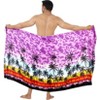 HAPPY BAY Men's Beachwear Wraps Vacation Lava Lava Swimwear Beach Summer Swimwear Pareo Long Sarong Wrap One Size Purple, Tree - image 2 of 4