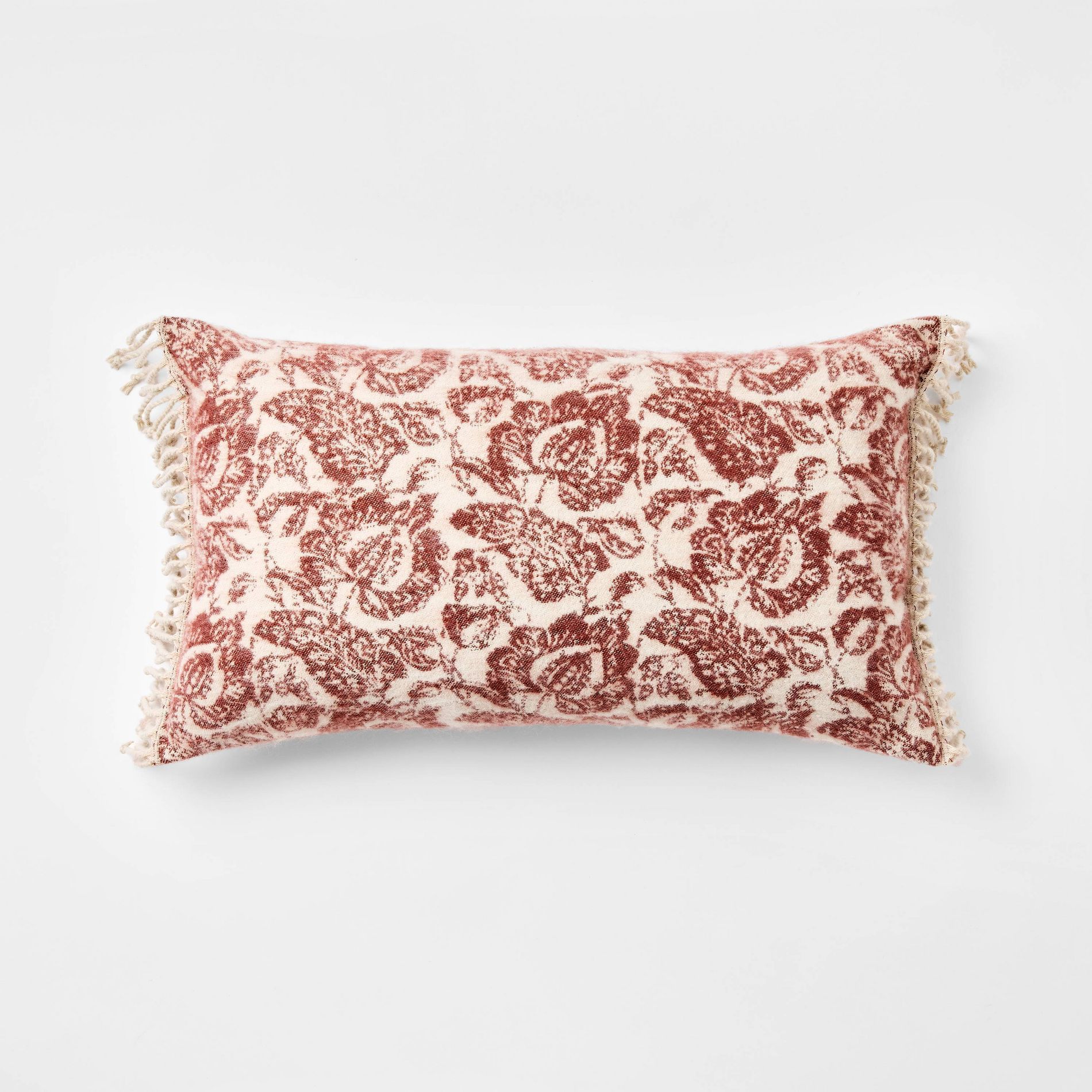 Jacquard Botanical Throw Pillow Warm - Threshold™ designed with Studio McGee