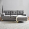 83" L Shaped Convertible Sectional Sofa, Modern Upholstered 3 Seat Couch, Upholstered Sleeper Sofa Bed for Living Room Office and Apartment - 2 of 4
