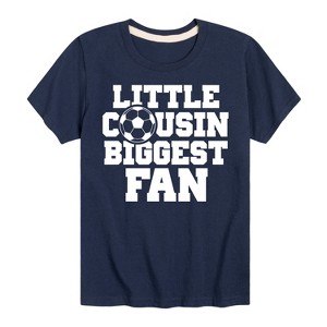 Boys' - Instant Message - Little Cousin Biggest Soccer Fan Short Sleeve Graphic T-Shirt - 1 of 4