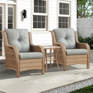Gymojoy Outdoor Patio Chair with Table High Back Club Chair - 1 of 4