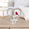 Pavilion Gift Company - Heaven In Our Home - 4.75" Cardinal Tea Light Heart Candle Holder Memorial Bereavement Funeral - 4 of 4