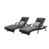 Okak Outdoor Wicker Chaise Lounge Reclining Chair with Cushion,Set of 2,Ergonomics Patio Long Chaise Poolside Chair for Deck,Garden&Pool - 3 of 4