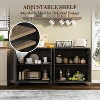 coucheta Fluted Sideboard Buffet Cabinet with Storage, Modern Wood Accent Cabinet with Shelves, Console Table for Kitchen, Dining, Entryway, Hallway - 3 of 4