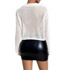 Clearlove Women's Shrug Sweaters Tie Front Long Sleeve Rib Knit Bolero Open Front Cropped Cardigan - 2 of 3