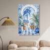 Art Remedy Blue and White Palms Tropical Bathroom Wall Art Unframed - 2 of 4