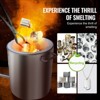 VEVOR 6KG Propane Melting Furnace Kit, Large Capacity Foundry Home Kilns, Blacksmithing Forge with Crucible & Tongs Kiln, Stainless Steel Smelter - 3 of 4