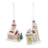 Glittered Glass Church Ornament (Set of 6) - 2 of 4