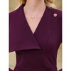 INSPIRE CHIC Women's Elegant Pencil Lapel V Neck Long Sleeve 2025 Trendy Work Knee Length Dresses - 4 of 4