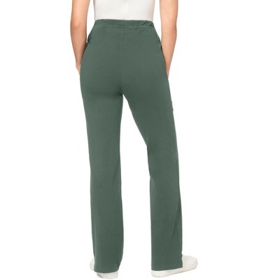 Woman Within Stretch-Cotton Knit Pull-On Bootcut Leggings - image 3