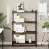 vidaXL Bookcase Storage Bookshelf Display Book Cabinet Engineered Wood - Smoked Oak 31.5" 47.2" - 2 of 4