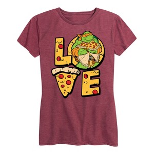 Women's - Teenage Mutant Ninja Turtles - Michelangelo Love Short Sleeve Graphic T-Shirt - 1 of 4