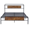 Queen Size Bed Frame with Headboard, Metal Platform Bed Frame with, Sturdy Metal Slats, Under-Bed Storage, No Box Spring Needed - 4 of 4