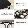 Garvee 5-Piece Farmhouse Dining Set for 4, Industrial Modern Wood Table & Upholstered Chairs, Rectangle Kitchen Dinette Furniture - 3 of 4