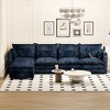 DYHOME Modular Sectional Sofa L Shaped Couch, 4 Seat Sofa Set with Ottoman and Pillows, Chenille Fabric - 2 of 4