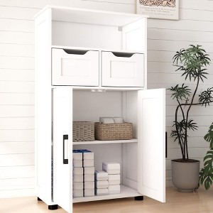 ORRD Farmhouse Storage Cabinet ,Versatile Double-Door Storage Cabinet with Adjustable Shelves - Perfect for Living Room & Dining Room - 1 of 4