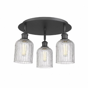 Bridal Veil - 3 Light Flush Mount In Art Deco Style-10 Inches Tall and 16.75 Inches Wide - 1 of 1