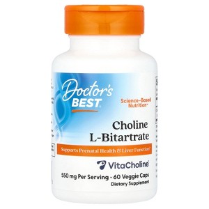 Doctor's Best Choline L-Bitartrate, 60 Veggie Caps (275 mg per Capsule) - 1 of 4