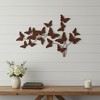 HomeRoots 18" X 29" Brown Metal Butterflies Hanging Dimensional Sculpture - 2 of 4