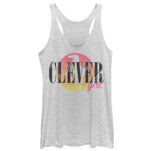 Women's Jurassic Park Retro Clever Girl Racerback Tank Top - 1 of 3