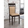 Simple Relax Set of 2 Upholstered Side Chairs in Cappuccino and Tan - 2 of 4