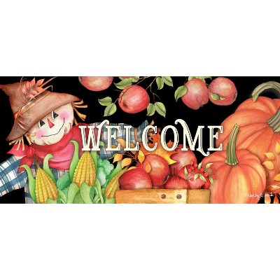 Photo 1 of Evergreen Harvest Scarecrow Sassafras Indoor Outdoor Switch Doormat 1'10"x10" Multicolored