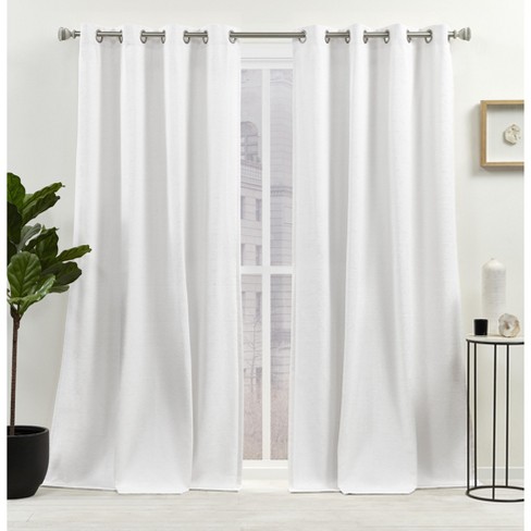 Nicole Miller Sawyer Cotton Blend Grommet Top Light Filtering Curtain Panel Pair - image 1 of 4