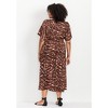 Avenue Women's Plus Size Aimee Sateen Flutter Sleeve Dress - 3 of 4