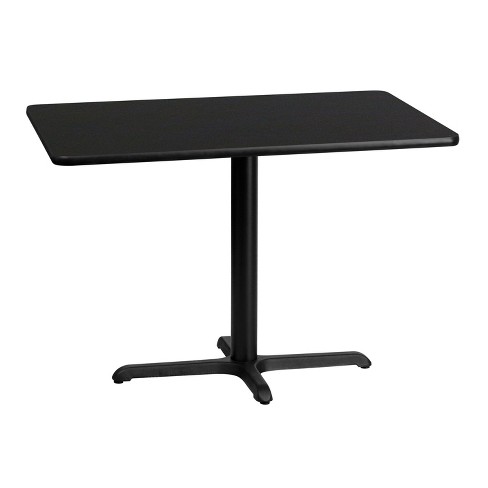 Flash Furniture 30'' x 42'' Rectangular Black Laminate Table Top with 23.5'' x 29.5'' Table Height Base - image 1 of 2