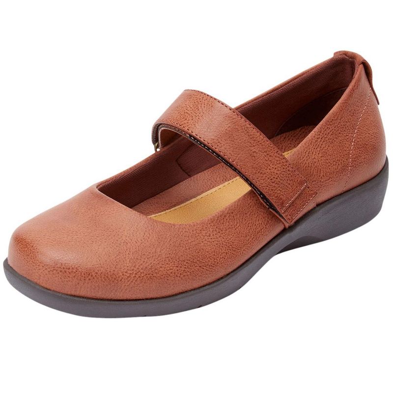 Comfortview Wide Width Carla Mary Jane Flat Women's Casual Shoes, 1 of 2