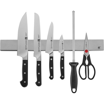 ZWILLING Pro 7-pc Knife Set With 17.5-inch Stainless Magnetic Knife Bar