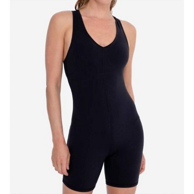 Women's Green-Racerback V Neck Shortsie - mono b