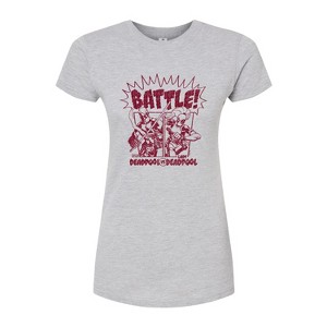 Women's - Marvel - Deadpool Vs Lady Deadpool Fitted Graphic T-Shirt - 1 of 2