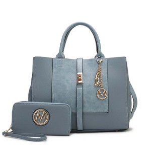 MKF Collection Yola Women’s Satchel Vegan Leather Bag and Wallet by Mia K- 2PCS Set - 1 of 4