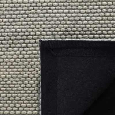 Handmade Gray Wool and Cotton Flat Woven Runner Rug