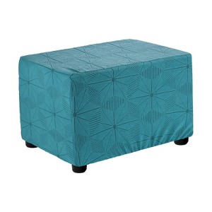 Unique Bargains Living Room Knitted Jacquard Stretch Rectangle Silpcover - 1 of 4