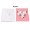 Carlton Cards 10ct Spring Floral Heart Stationery for Anyone: Botanical Greeting Card Pack, Multicolored, Vertical Fold - 3 of 4