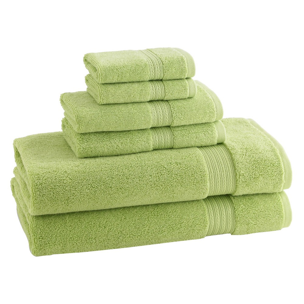 Photos - Towel 6pc Signature Solid Bath  Set Light Green - Cassadecor